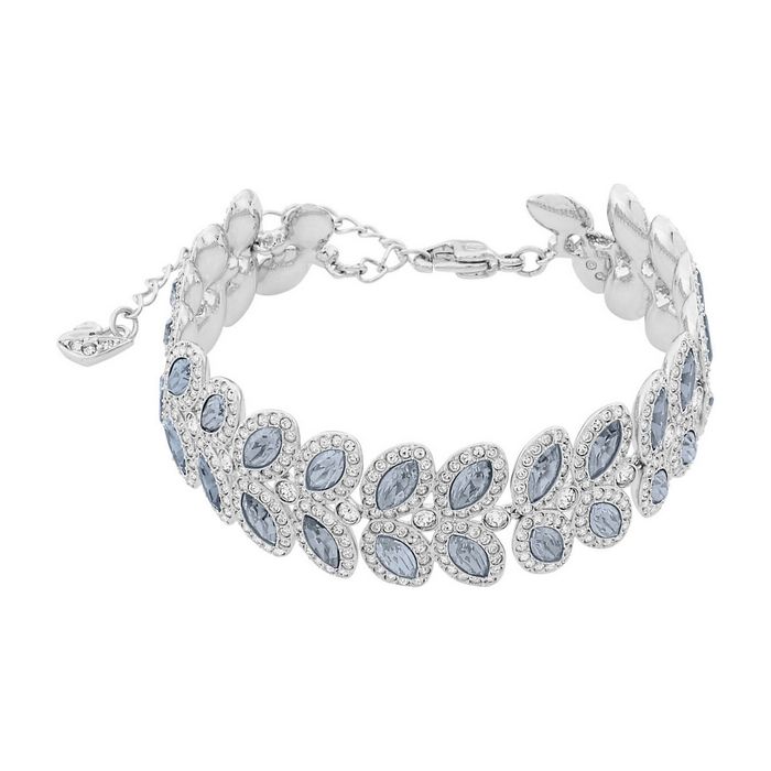 swarovski braccialetto baron, azzurro, placcatura rodio 5074352