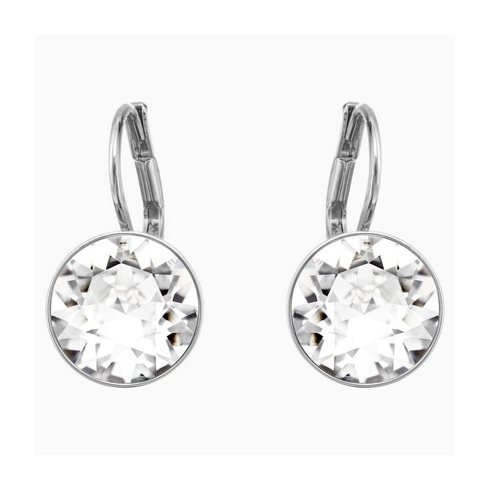 Orecchini Bella Mini, bianco, placcatura rodio