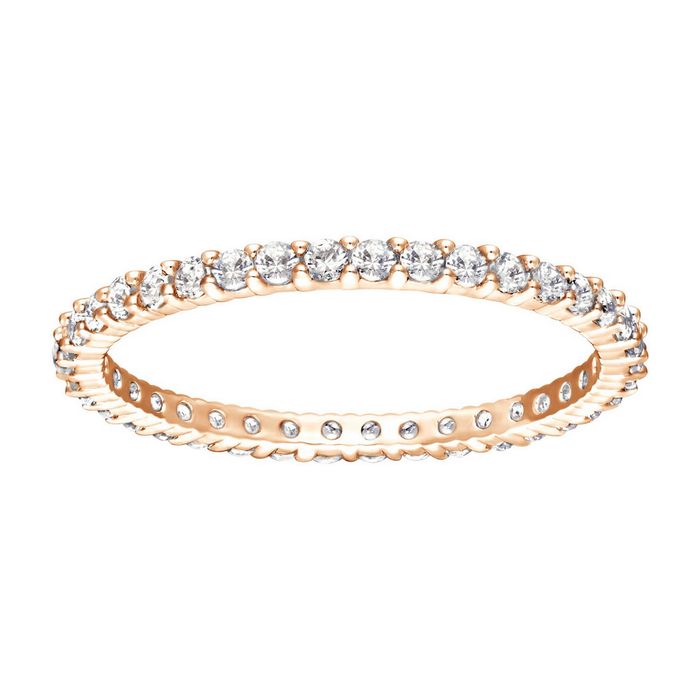 swarovski anello vittore bianco placcato oro rosa 5095329