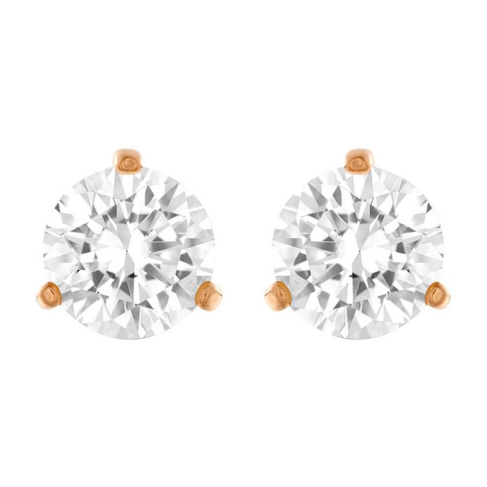 swarovski orecchini solitaire bianco placcato oro rosa 5112156