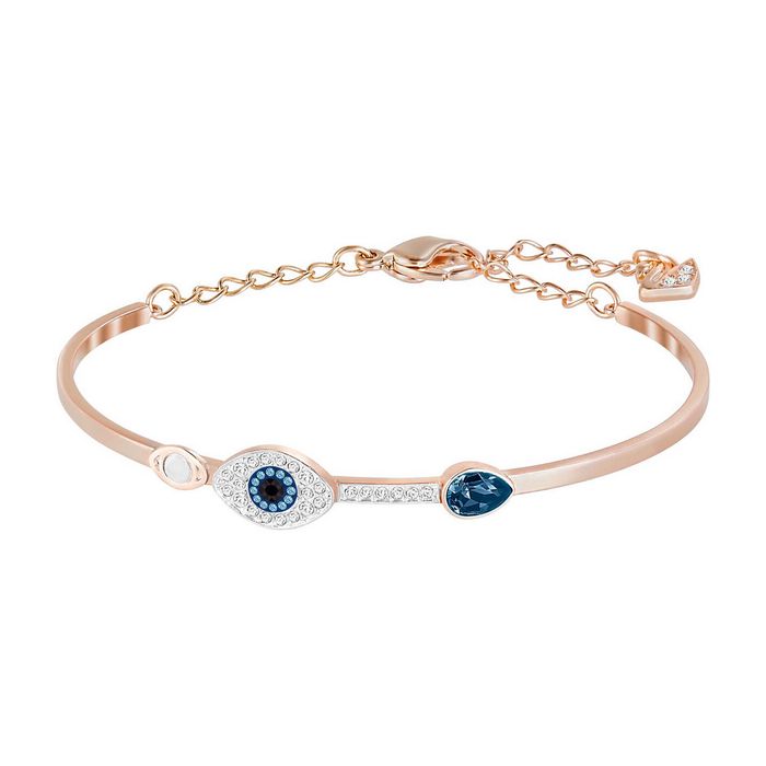 bracciale rigido swarovski symbolic evil eye, azzurro, placcatura mista 5171991