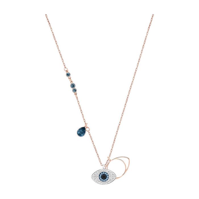 Pendente Swarovski Symbolic Evil Eye, azzurro, placcatura mista