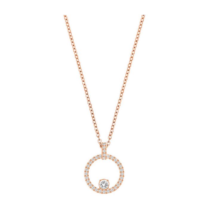 swarovski pendente creativity circle bianco placcato oro rosa 5202446