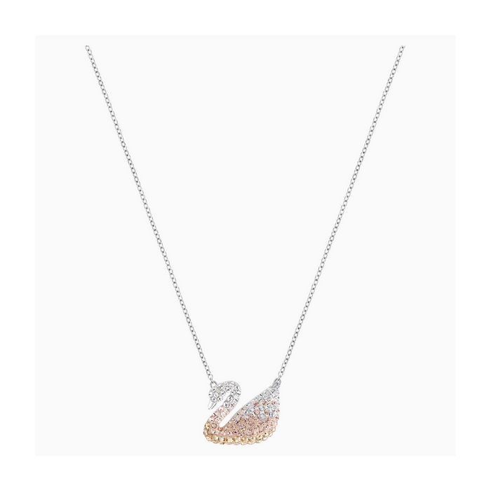 Pendente Iconic Swan, multicolore, placcatura rodio