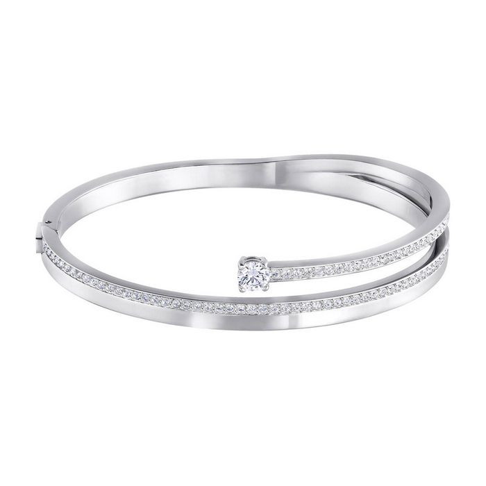 swarovski bracciale rigido fresh bianco placcatura rodio 5225445