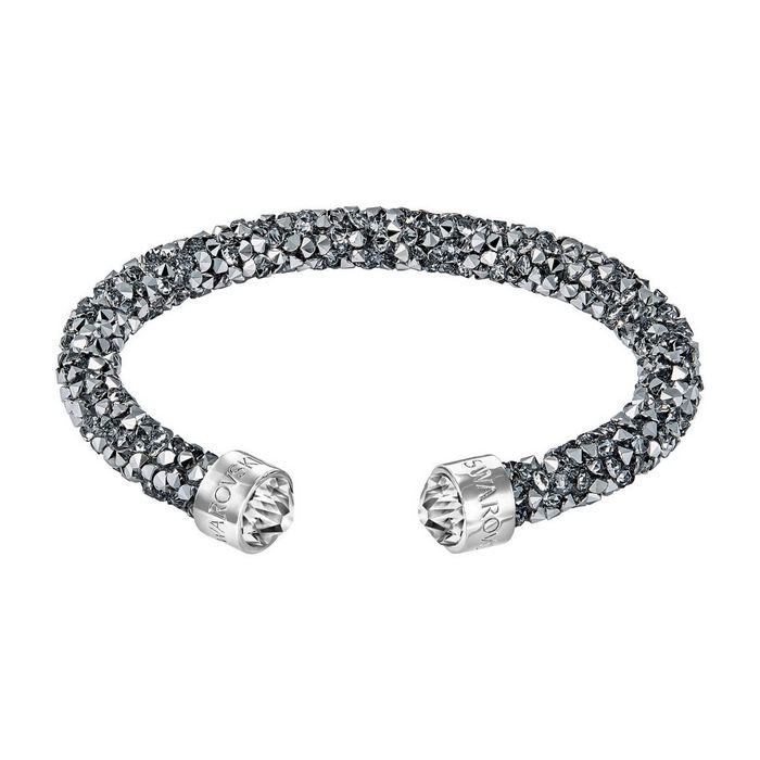 swarovski bracciale rigido crystaldust, grigio, acciaio inossidabile 5250071