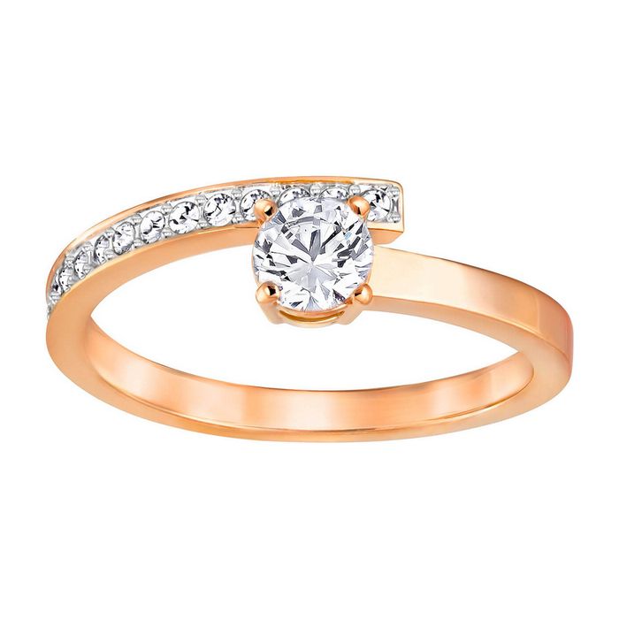 swarovski anello fresh bianco placcato oro rosa 5251684