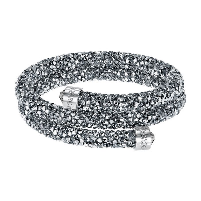 Bangle doppio Crystaldust, grigio, acciaio inossidabile