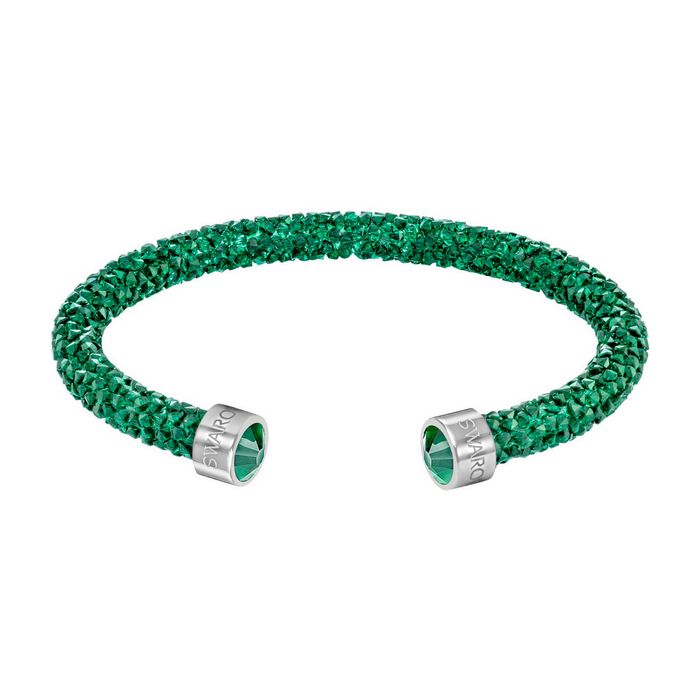 swarovski bracciale rigido crystaldust verde acciaio inossidabile 5273637