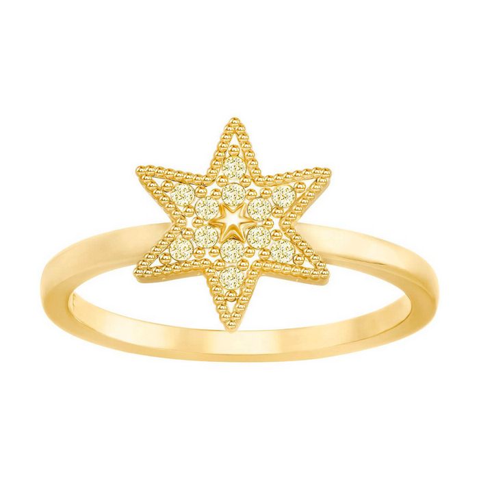 Swarovski Anello Field Star, Dorato, placcatura oro