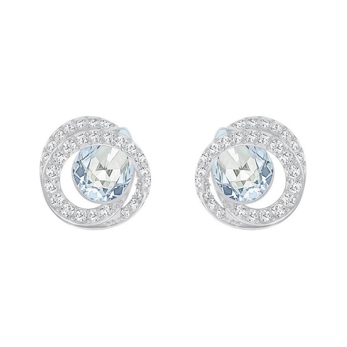 swarovski orecchini generation, azzurro, placcatura rodio 5289026