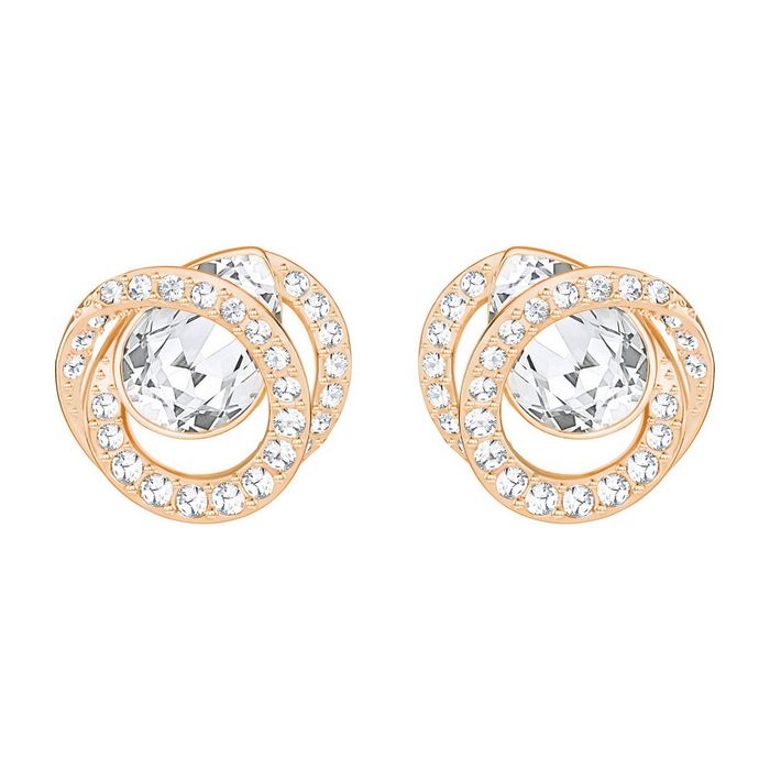 swarovski orecchini generation, bianco, placcato oro rosa 5289032