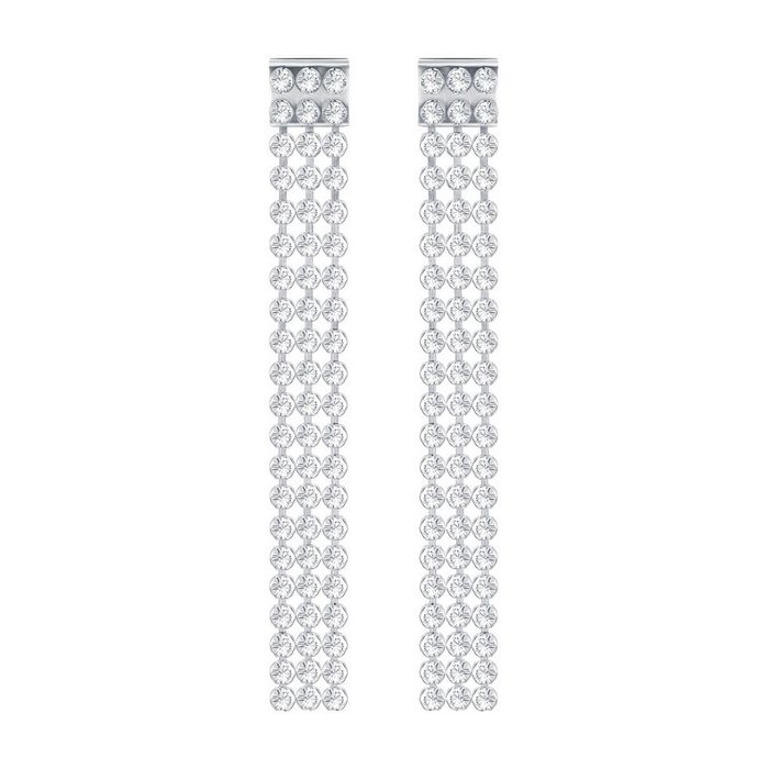 swarovski orecchini fit long bianco placcatura palladio 5293087