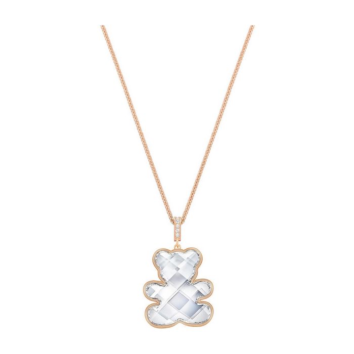 swarovski pendente teddy bianco placcato oro rosa 5345685