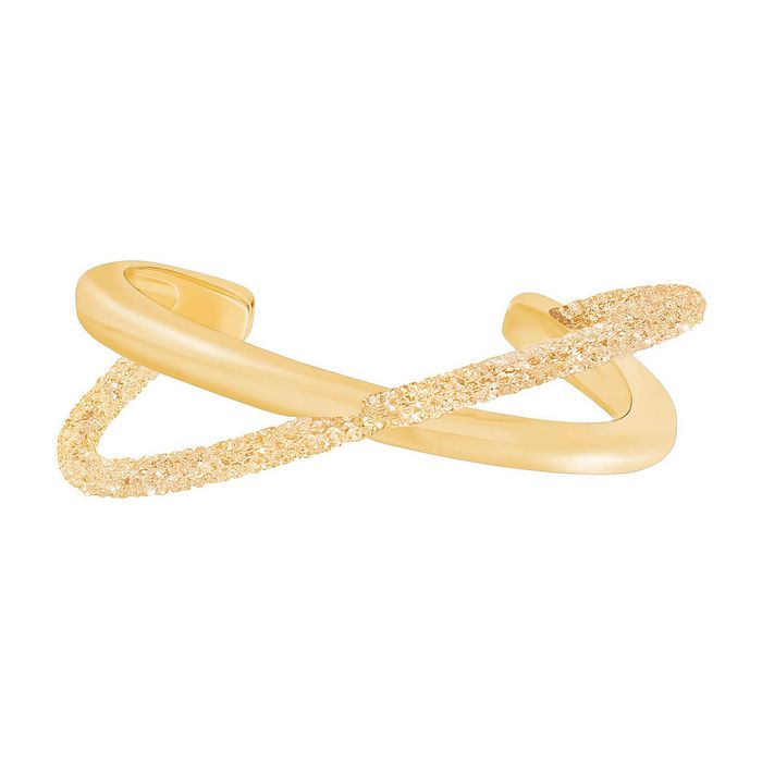 swarovski bracciale rigido crystaldust cross dorato placcatura oro 5348041