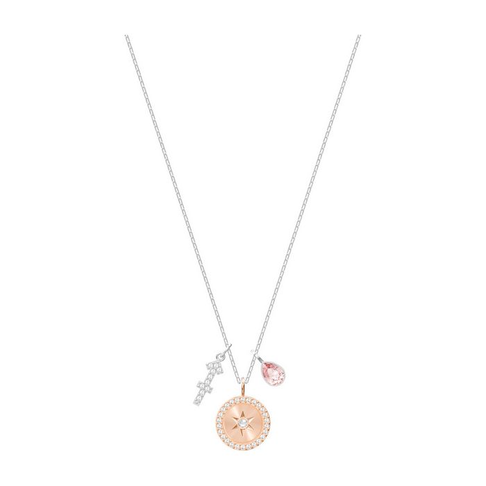 Pendente Zodiac, Sagittario, rosa, placcatura rodio