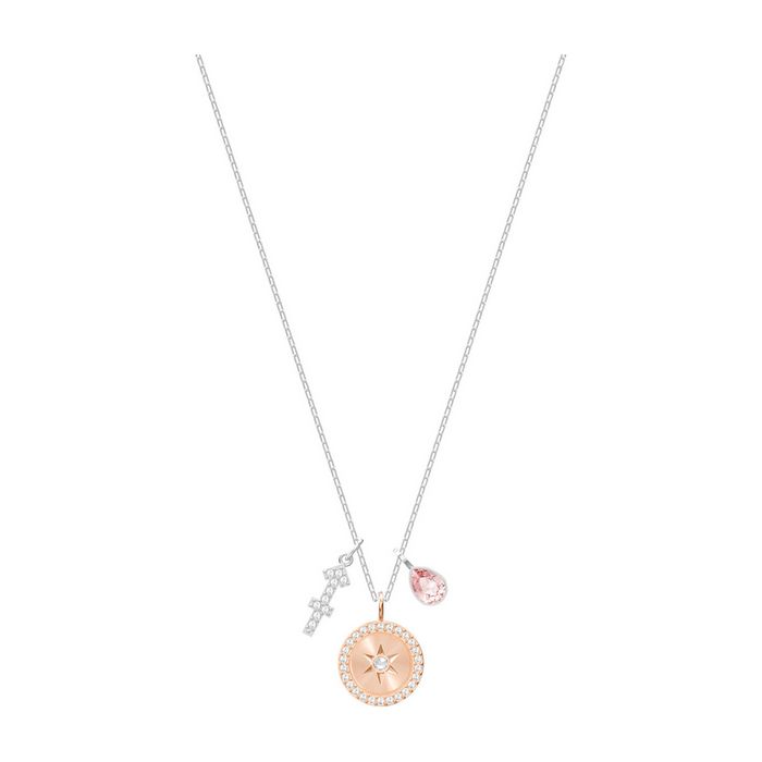 swarovski pendente zodiac sagittario rosa placcatura rodio 5349221