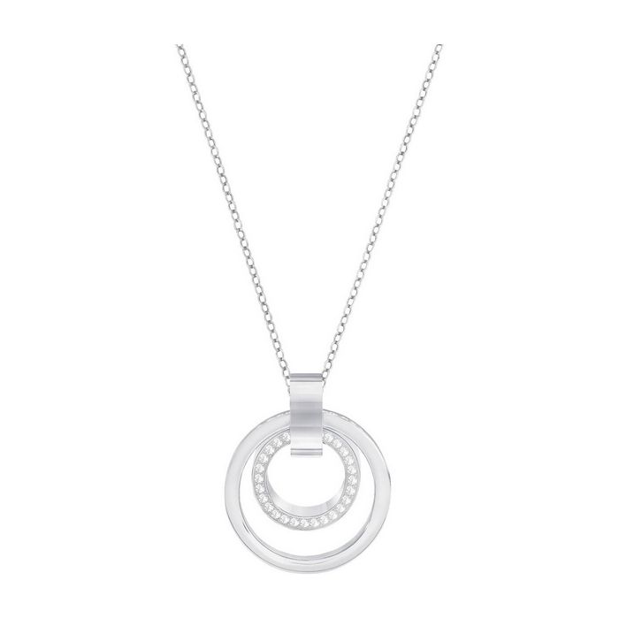 swarovski pendente hollow medio bianco placcatura rodio 5349345