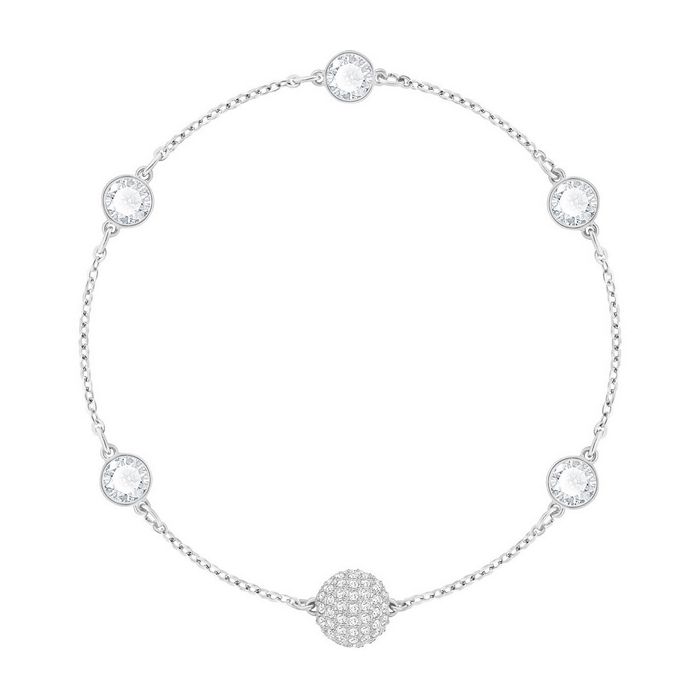 swarovski remix collection timeless strand bianco placcatura rodio 5352726