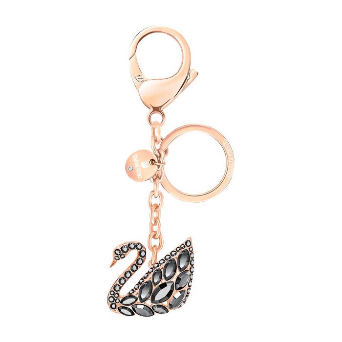 swarovski accessorio per borse swan lake, grigio scuro, placcato oro rosa 5353240