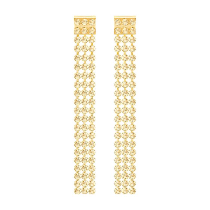 Orecchini Fit Long, Dorato, placcatura oro