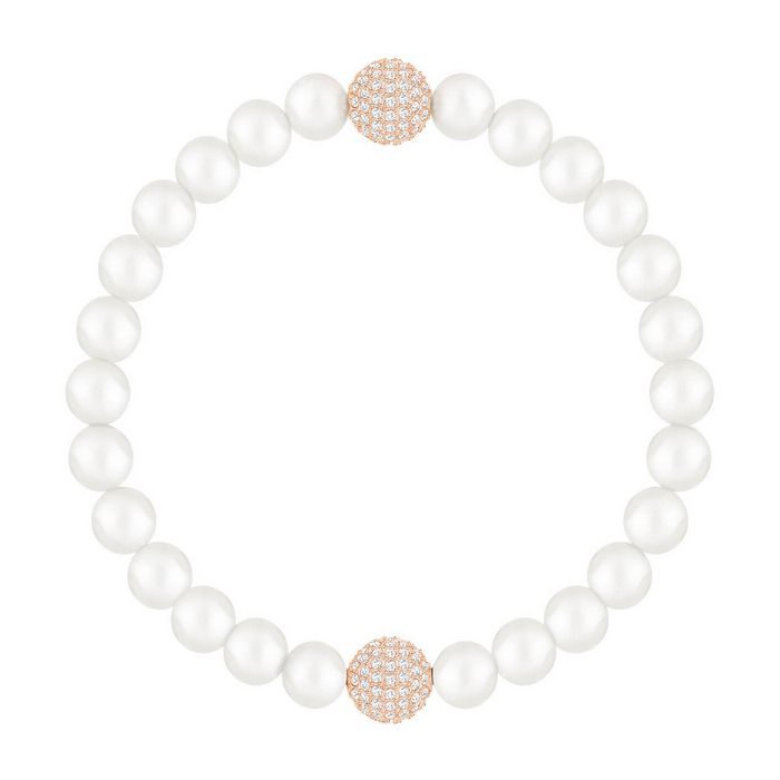 Swarovski Remix Collection Crystal Pearl Strand, bianco, placcato oro rosa
