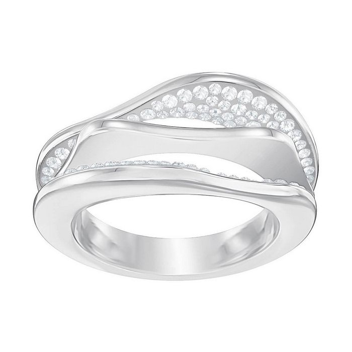 swarovski anello hilly, bianco, placcatura rodio 5366565