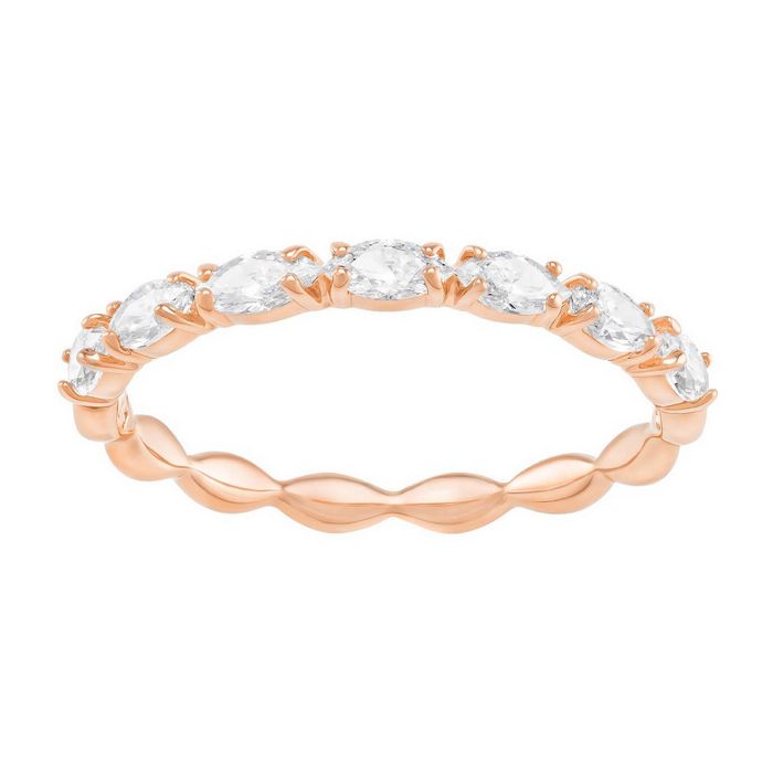 swarovski anello vittore marquise bianco placcato oro rosa 5366583