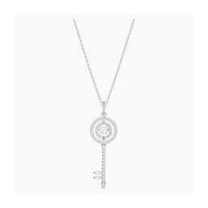 Pendente Sparkling Dance Key, bianco, placcatura rodio