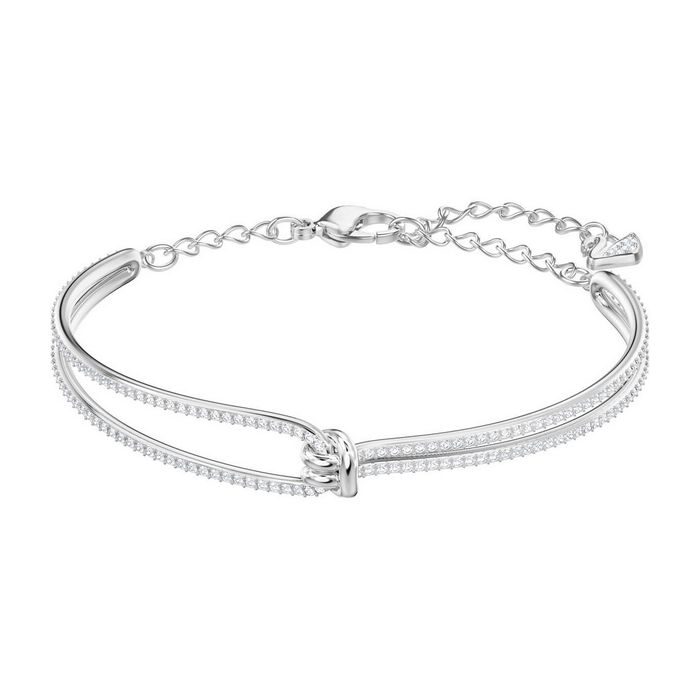 swarovski bracciale rigido lifelong bianco placcatura rodio 5368552