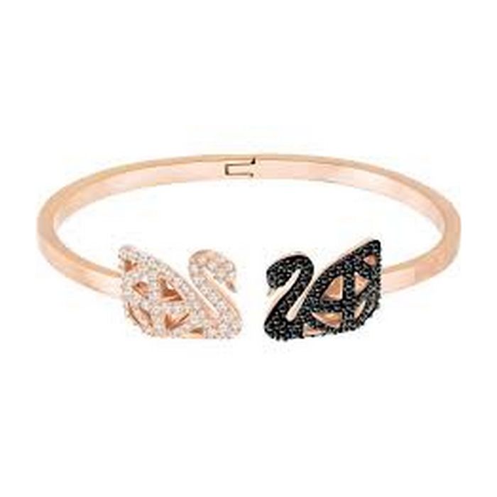 swarovski bracciale rigido facet swan multicolore placcatura mista 5372919