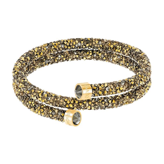 Bangle doppio Crystaldust, Dorato, placcatura oro