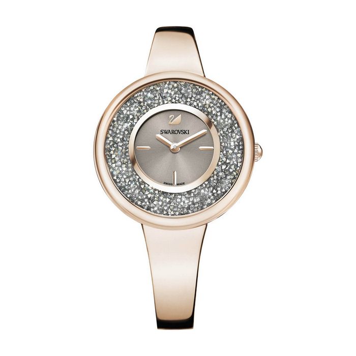 Orologio Crystalline Pure, Bracciale di metallo, tonalità oro champagne