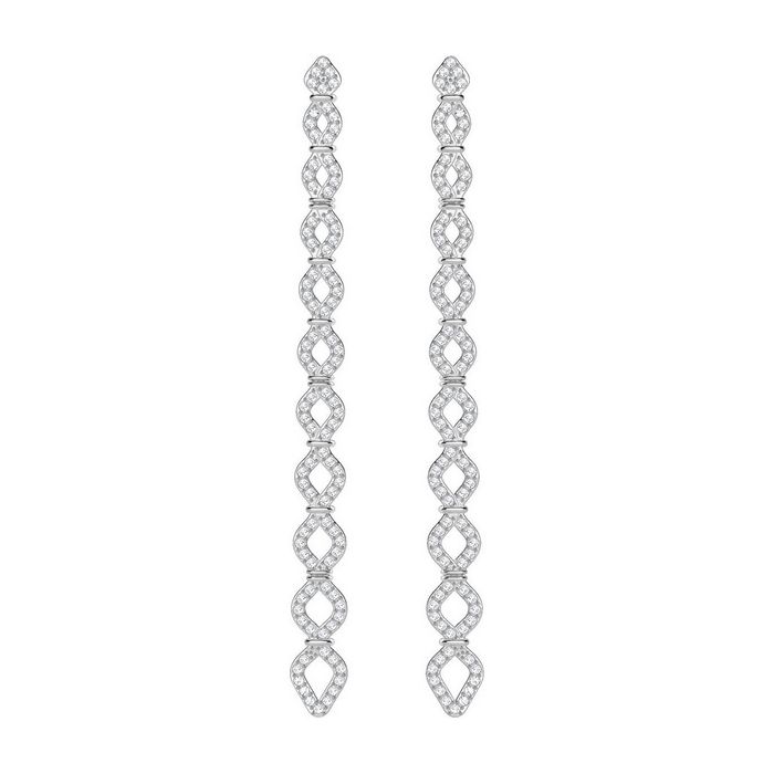 swarovski orecchini lace bianco placcatura rodio 5382356