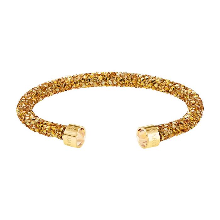 Bracciale rigido Crystaldust, giallo, placcatura oro