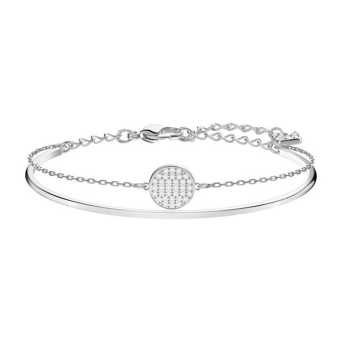 swarovski bracciale rigido ginger, bianco, placcatura rodio 5389044