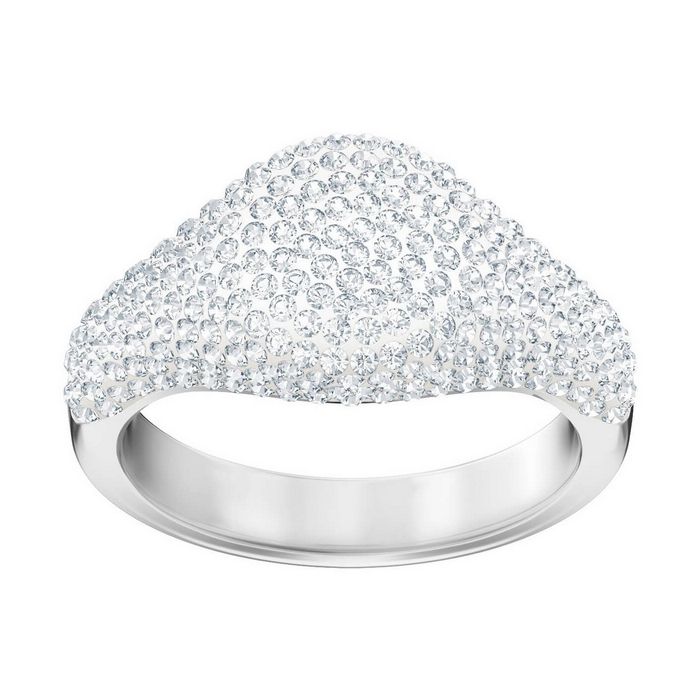 swarovski anello stone signet bianco placcatura rodio 5393186