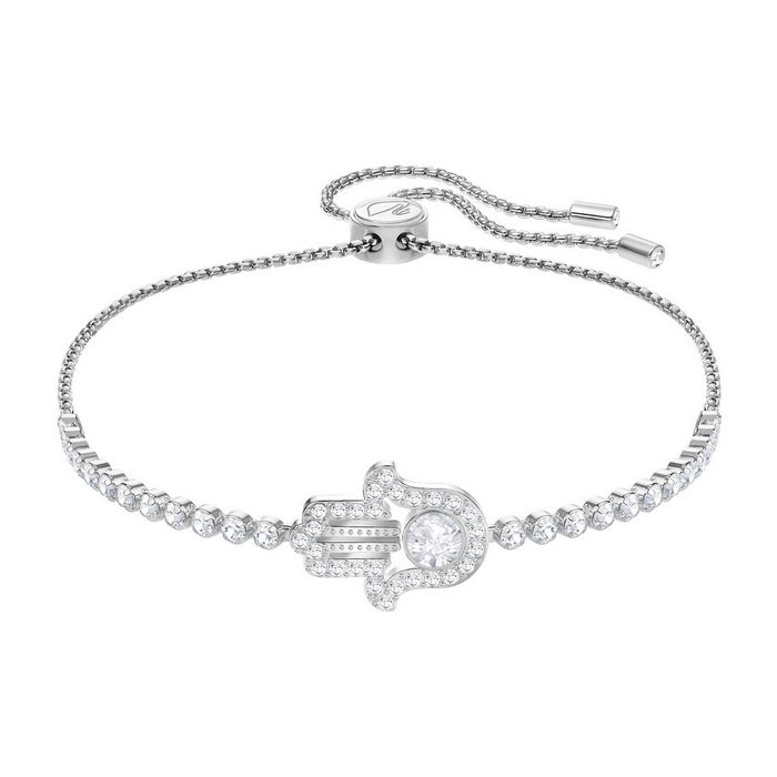 swarovski braccialetto subtle hamsa hand bianco placcatura rodio 5397699