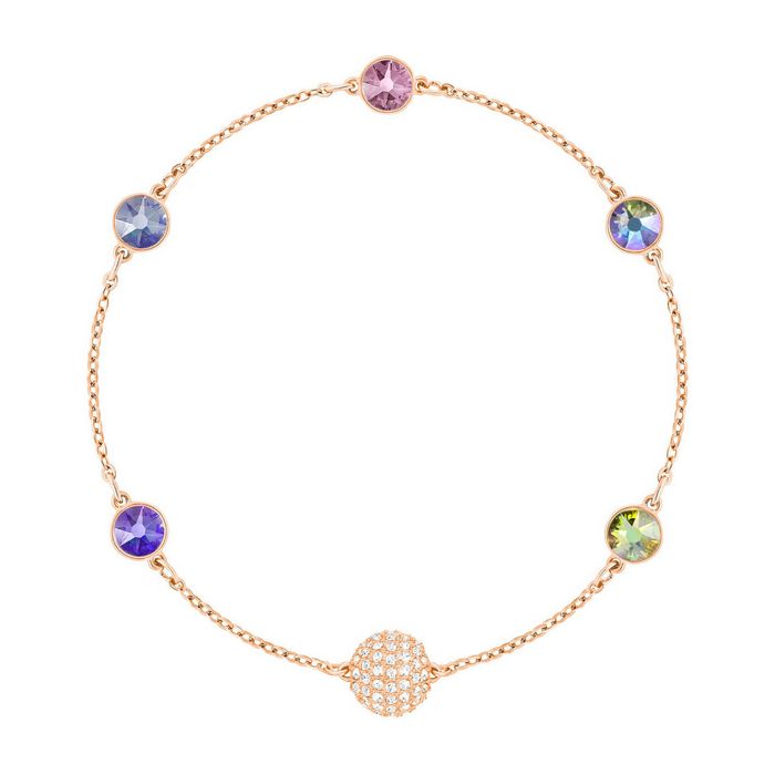 Swarovski Remix Collection Purple Strand, multicolore, placcato oro rosa