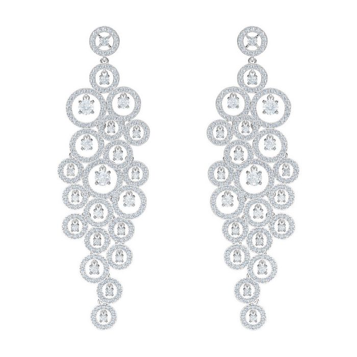 swarovski orecchini chandelier creativity bianco placcatura rodio 5408280