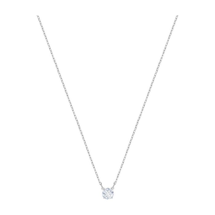 Collana Attract Round, bianco, placcatura rodio