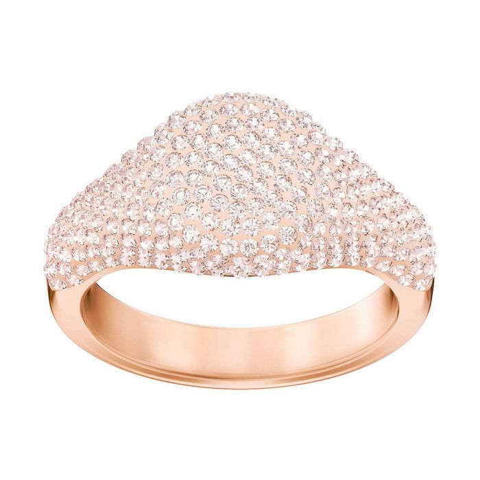 swarovski anello stone signet, rosa, placcato oro rosa 5412032