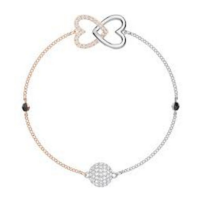 swarovski remix collection forever strand, bianco, placcatura mista 5412330