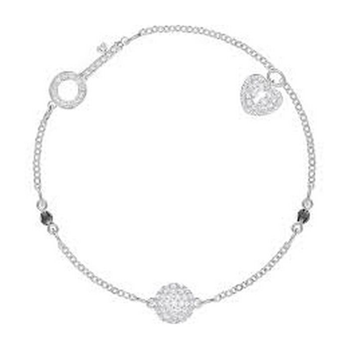 Swarovski Remix Collection Lock Strand, bianco, Rodiato