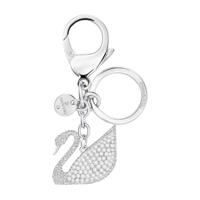 swarovski accessorio per borse iconic swan, bianco, acciaio inossidabile 5413623