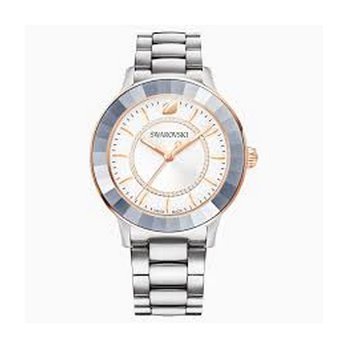 swarovski orologio octea lux bracciale di metallo tono argentato 5414429