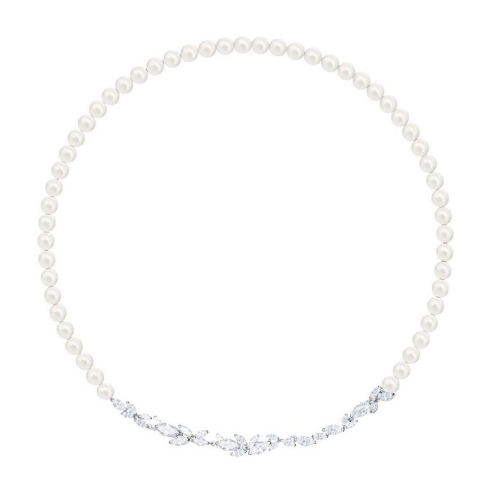 swarovski collana louison pearl, bianco, placcatura rodio 5414693