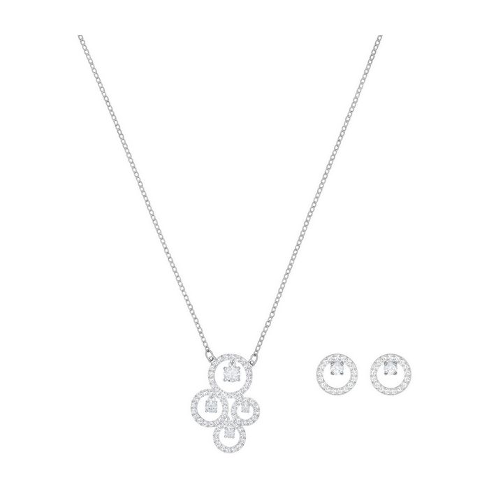 swarovski set creativity, bianco, placcatura rodio 5416361