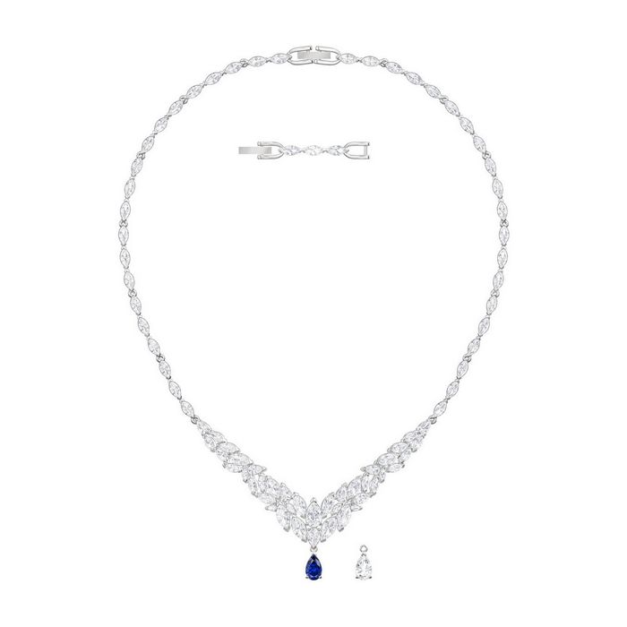 swarovski collana louison grande bianco placcatura rodio 5419234