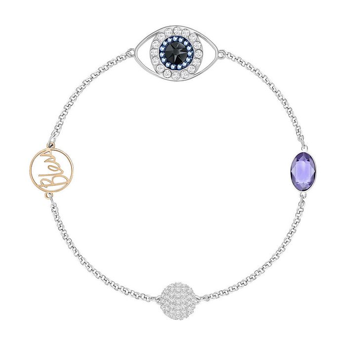 Swarovski Remix Collection Eye Symbol Strand, viola, placcatura mista